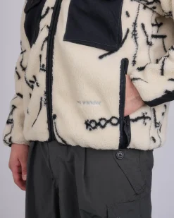 Hot and wander Daijiro OHARA Map Key Boa Jacket Off White