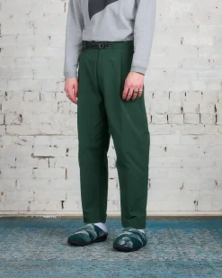 Sale and wander Nylon Chino Tuck Tapered Pant Green