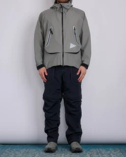 Online and wander Nylon Taffeta Hiker 2-Way Pant Black