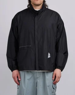 Clearance and wander Oversized Rip Nylon Jacket Black