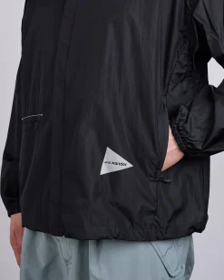 Clearance and wander Oversized Rip Nylon Jacket Black