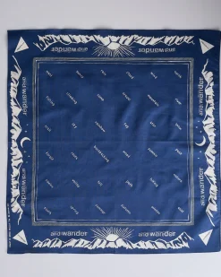 Discount and wander Relective Words 25 Bandana Blue