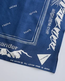 Discount and wander Relective Words 25 Bandana Blue