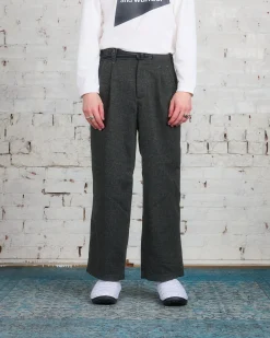 Hot and wander REWOOL Tweed Wide Pant Khaki