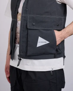 New and wander Tough Aramid Cargo Vest (M) Charcoal