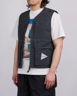 New and wander Tough Aramid Cargo Vest (M) Charcoal