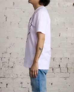 Clearance Comme des Garçons PLAY CDG PLAY Black Chest Hollow Heart T-Shirt White