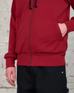 Fashion Comme des Garçons PLAY CDG PLAY Invader Red Heart Back Zip Hooded Sweatshirt Red