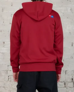 Fashion Comme des Garçons PLAY CDG PLAY Invader Red Heart Back Zip Hooded Sweatshirt Red