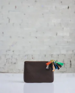Discount Comme des Garçons WALLET CDG Wallet Zipper Pull Pouch Brown
