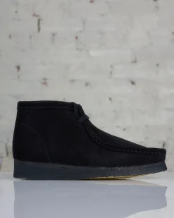Outlet Clarks Originals Clarks Men's Wallabee Boot Black Suede