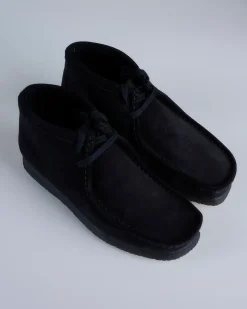 Outlet Clarks Originals Clarks Men's Wallabee Boot Black Suede
