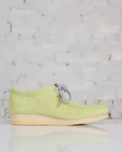 Outlet Clarks Originals Men's Wallabee Pale Lime Suede