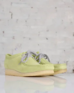 Outlet Clarks Originals Men's Wallabee Pale Lime Suede