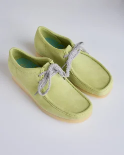 Outlet Clarks Originals Men's Wallabee Pale Lime Suede