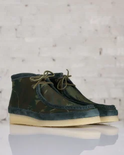 Outlet Clarks Originals Men's Wallabee Green Camouflage