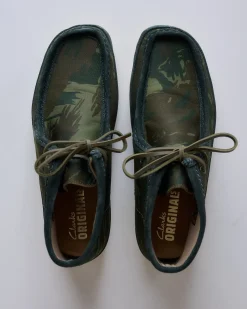 Outlet Clarks Originals Men's Wallabee Green Camouflage