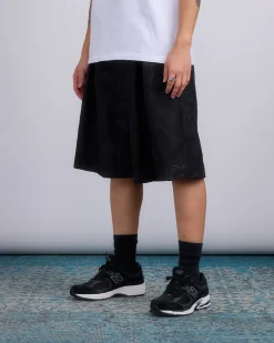 Discount COMME des GARÇONS HOMME Plus COMME des GARÇONS HOMME Plus Pleated Wool Blend Paisley Short Black