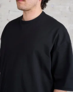 Clearance COMME des GARÇONS HOMME Cotton Jersey-Nylon Taffeta Mix T-Shirt Black