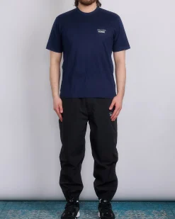 Discount COMME des GARÇONS HOMME Cotton Jersey Chest Logo T-Shirt Navy