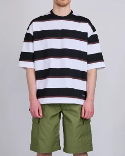 Fashion COMME des GARÇONS HOMME Jersey Stripe Crew T-Shirt Black Brown White