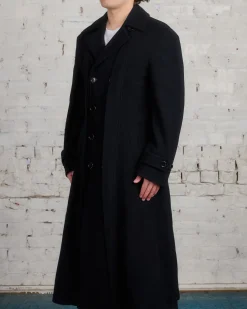 Outlet COMME des GARÇONS HOMME Plus Wool Nylon Mosser Coat Black