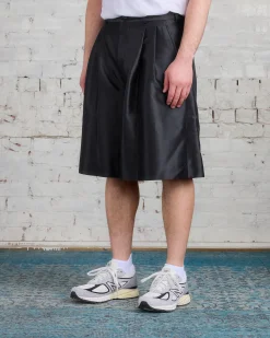 New COMME des GARÇONS HOMME Plus Silk Blend Shantung Short Black