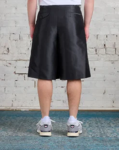 New COMME des GARÇONS HOMME Plus Silk Blend Shantung Short Black