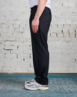 Sale COMME des GARÇONS HOMME Plus Wool Dobby Stripe Pant Black
