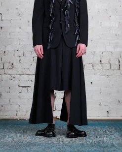 Fashion COMME des GARÇONS HOMME Plus Tropical Wool Outer Drape Short Black