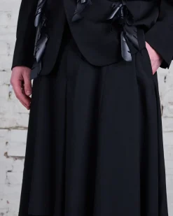 Fashion COMME des GARÇONS HOMME Plus Tropical Wool Outer Drape Short Black