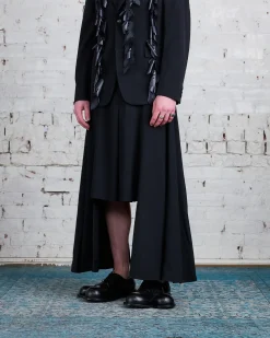 Fashion COMME des GARÇONS HOMME Plus Tropical Wool Outer Drape Short Black