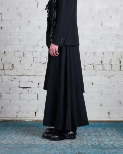 Fashion COMME des GARÇONS HOMME Plus Tropical Wool Outer Drape Short Black