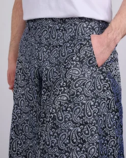 Clearance COMME des GARÇONS HOMME Plus Paisley Pattern Oversized Short Black