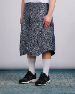 Clearance COMME des GARÇONS HOMME Plus Paisley Pattern Oversized Short Black