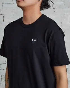 Hot Comme des Garçons PLAY Black Heart T-Shirt Black