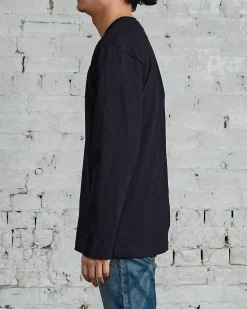 Hot Comme des Garçons PLAY Black Heart Long Sleeve T-Shirt Black