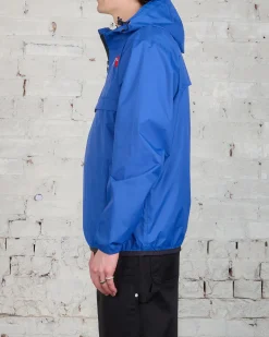 Outlet Comme des Garçons PLAY K-Way Half Zip Hooded Jacket Blue