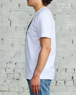 Online Comme des Garçons PLAY Large Chest Black Heart T-Shirt White / Black