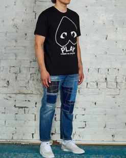 Sale Comme des Garçons PLAY PLAY Logo T-Shirt Black
