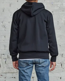 Fashion Comme des Garçons PLAY Red Heart Zip Hooded Sweatshirt Black