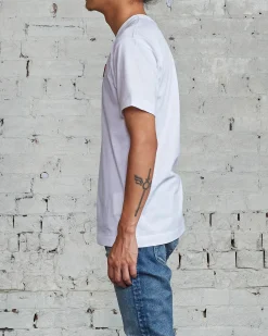 Hot Comme des Garçons PLAY Red Heart T-Shirt White