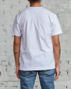 Hot Comme des Garçons PLAY Red Heart T-Shirt White