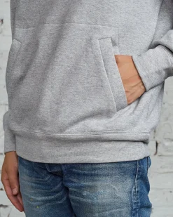 Discount Comme des Garçons PLAY Red Heart Hooded Sweatshirt Grey