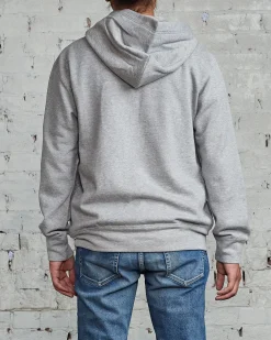 Discount Comme des Garçons PLAY Red Heart Hooded Sweatshirt Grey