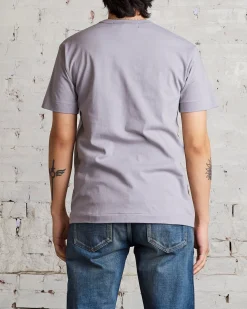 Fashion Comme des Garçons PLAY Small Red Woven Heart T-Shirt Grey