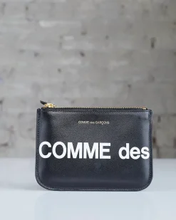 Outlet Comme des Garçons WALLET Huge Logo Pouch Black