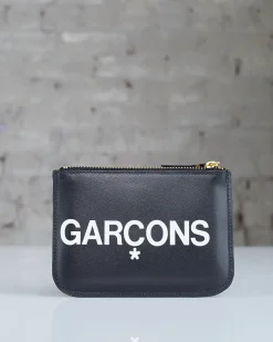 Outlet Comme des Garçons WALLET Huge Logo Pouch Black