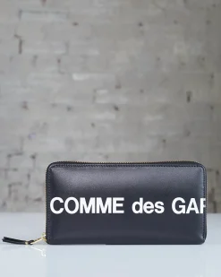 Online Comme des Garçons WALLET Huge Logo Long Wallet Black