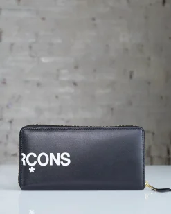 Online Comme des Garçons WALLET Huge Logo Long Wallet Black